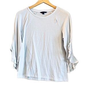 Banana Republic 3/4 Sleeve Ruffle Cuff Knit Top XS